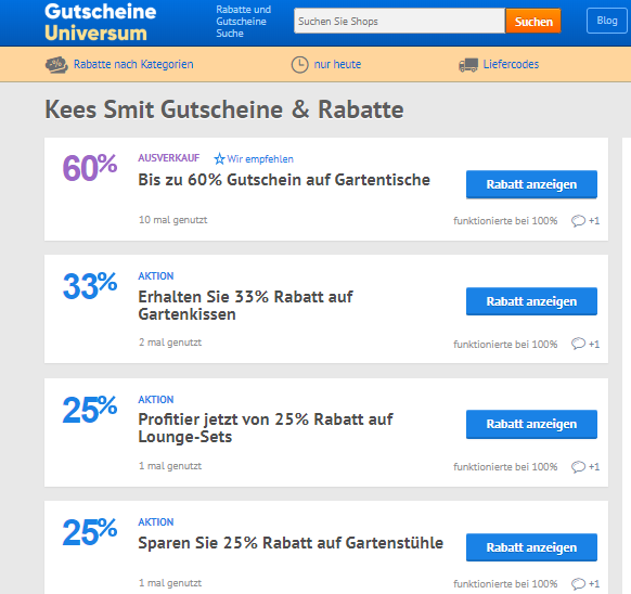 Rabatt bei Kees Smit